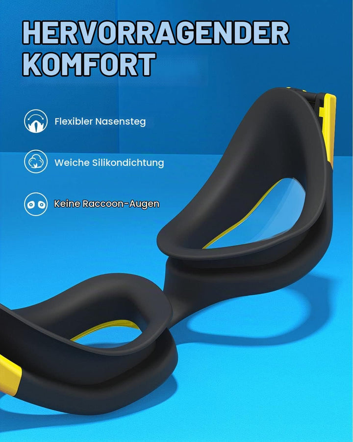 ZIONOR G1 NEW Polarisierte Schwimmbrille für Erwachsene Damen Herren – Beschlagfrei, 100% UV-Schutz,
