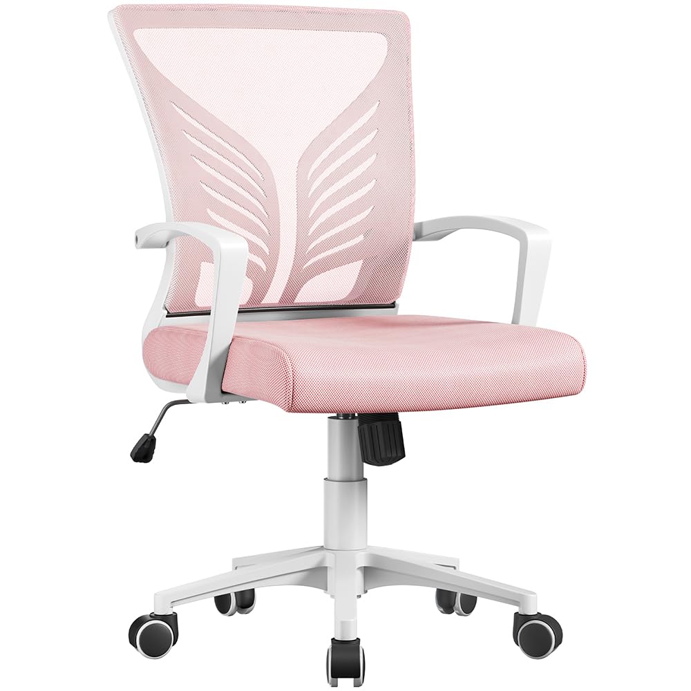 Yaheetech Bürostuhl Ergonomisch Schreibtischstuhl mit Schaukelfunktion Drehstuhl mit Gepolstertem Si