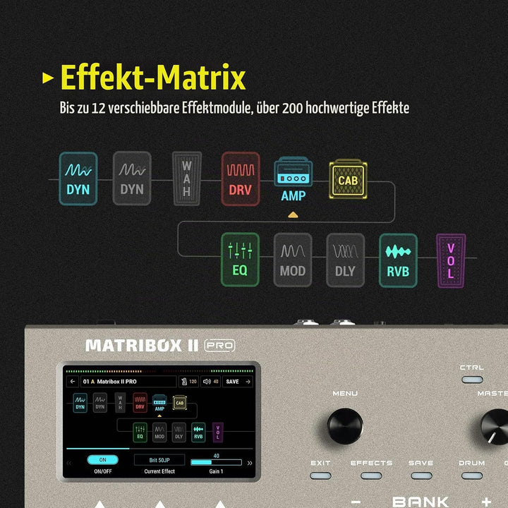 SONICAKE Multi Effekte mit Expression Pedal Guitar Bass Amp Modeling IR Cabinets Simulation FX Loop