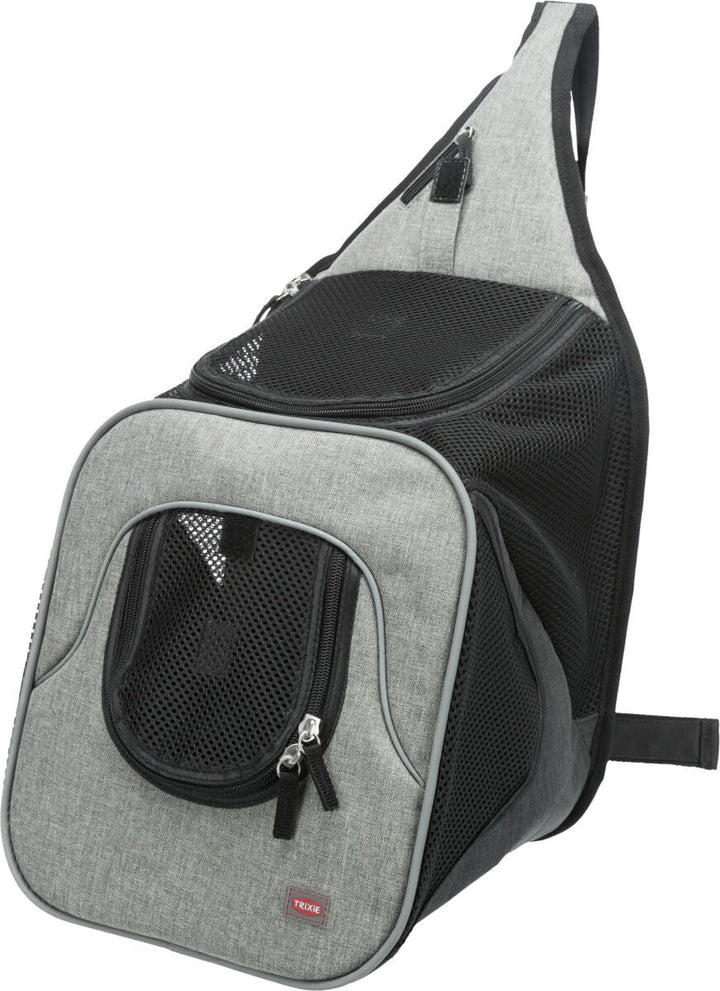 Trixie 28941 Fronttasche Savina, 30 × 33 × 26 cm, schwarz/grau