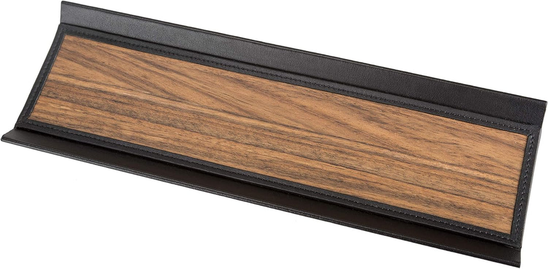 Sebastian Sturm Stifteschale RONNIE | Echtes Holz und Leder in Schwarz | Stiftschale Stiftablage Sch