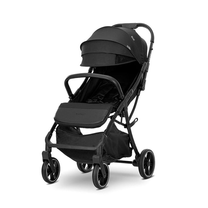 Lorelli Kinderwagen Buggy Minori faltbar PU-Räder Getränkehalter Fussabdeckung schwarz, schwarz