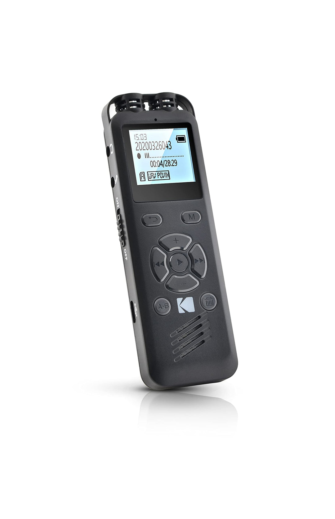 KODAK Hohe Intensität VRC250 digitaler Voice Recorder | Sprachgesteuertes wiederaufladbares Mini Dik