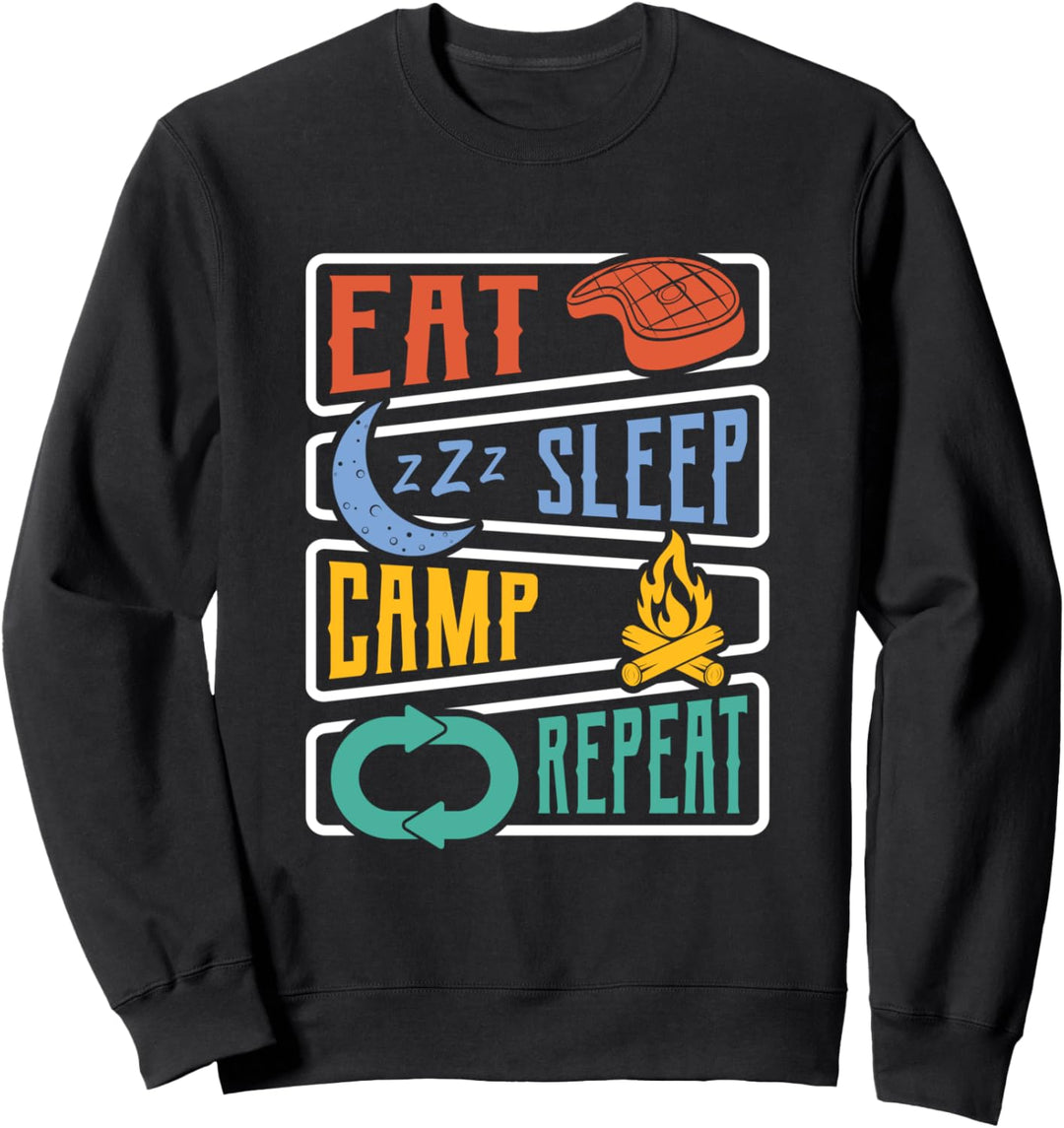 Ironischer Spruch Camper Wildnis Camping Berge Sweatshirt