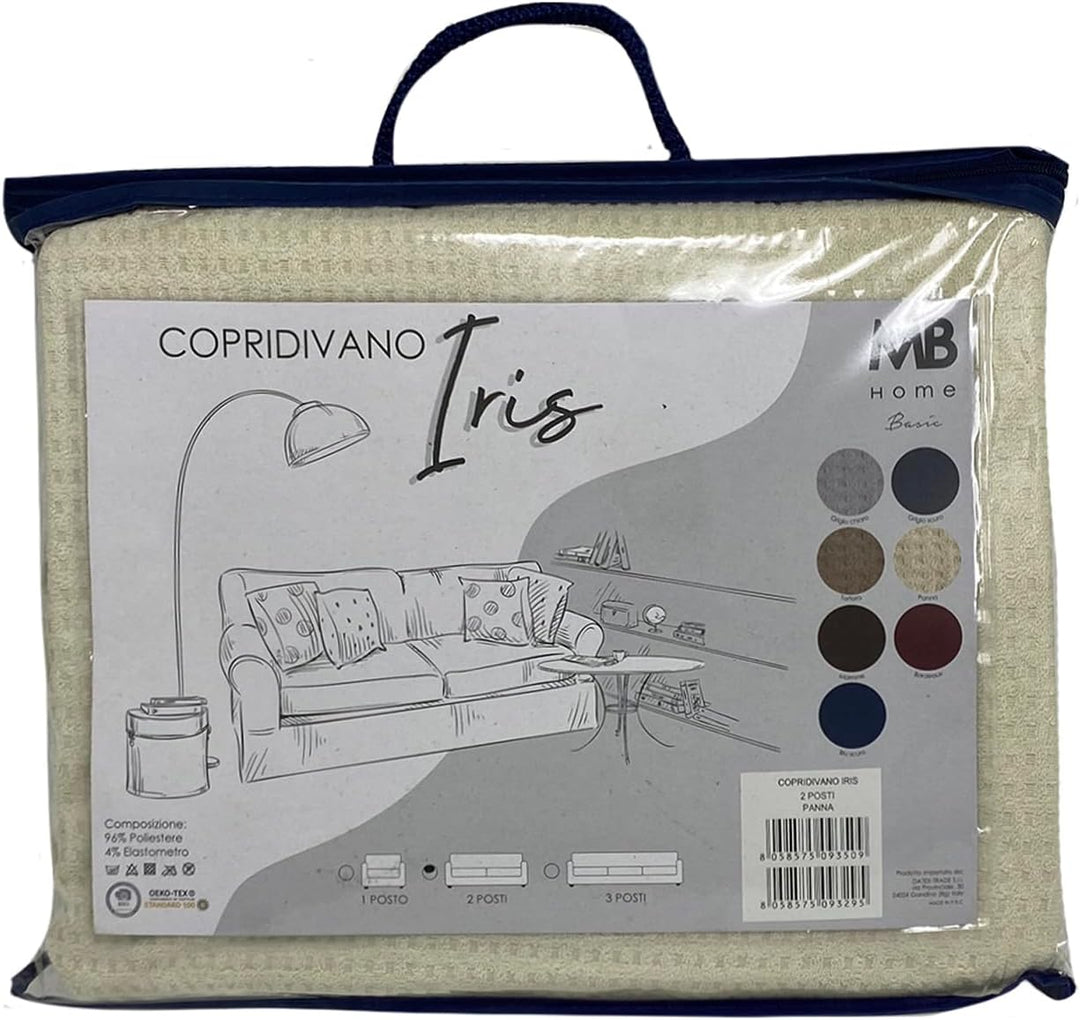 Italian Bed Linen MB Home Basic Iris Sofabezug, elastisch, Beige (Preme), 3-Sitzer, 190 bis 215 cm B