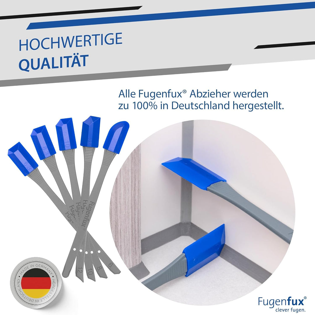 KLASSIK (PLUS) FUGENFUX® 5er Set – Fugenglätter | Fugenabzieher mit Revolutionärer Zauber-Spitze für