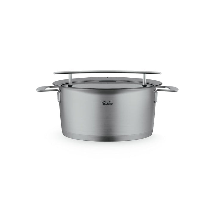 Fissler Phi Collection Kochtopf (24 cm, 5,1 L) mit Glasdeckel – grosser Edelstahl-Topf, induktionsge