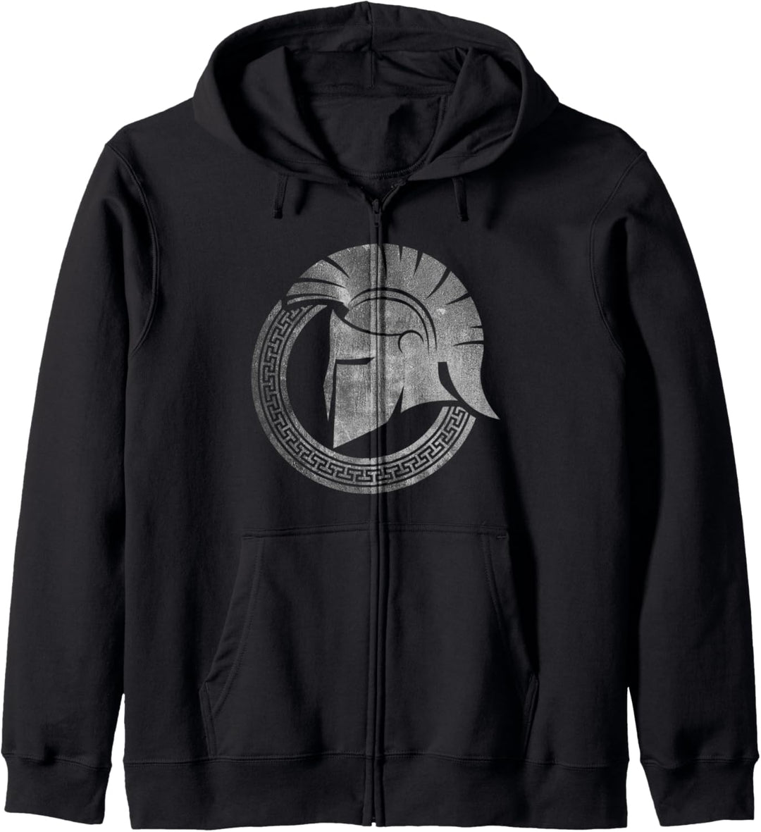 Sparta Krieger Helm Vintage Gym Fitness Kapuzenjacke