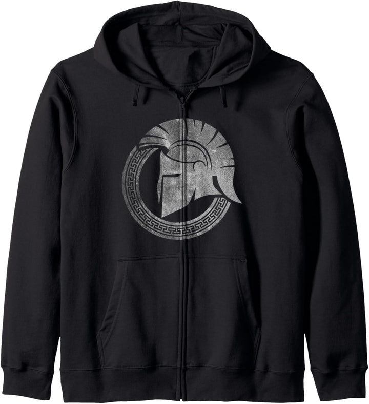 Sparta Krieger Helm Vintage Gym Fitness Kapuzenjacke