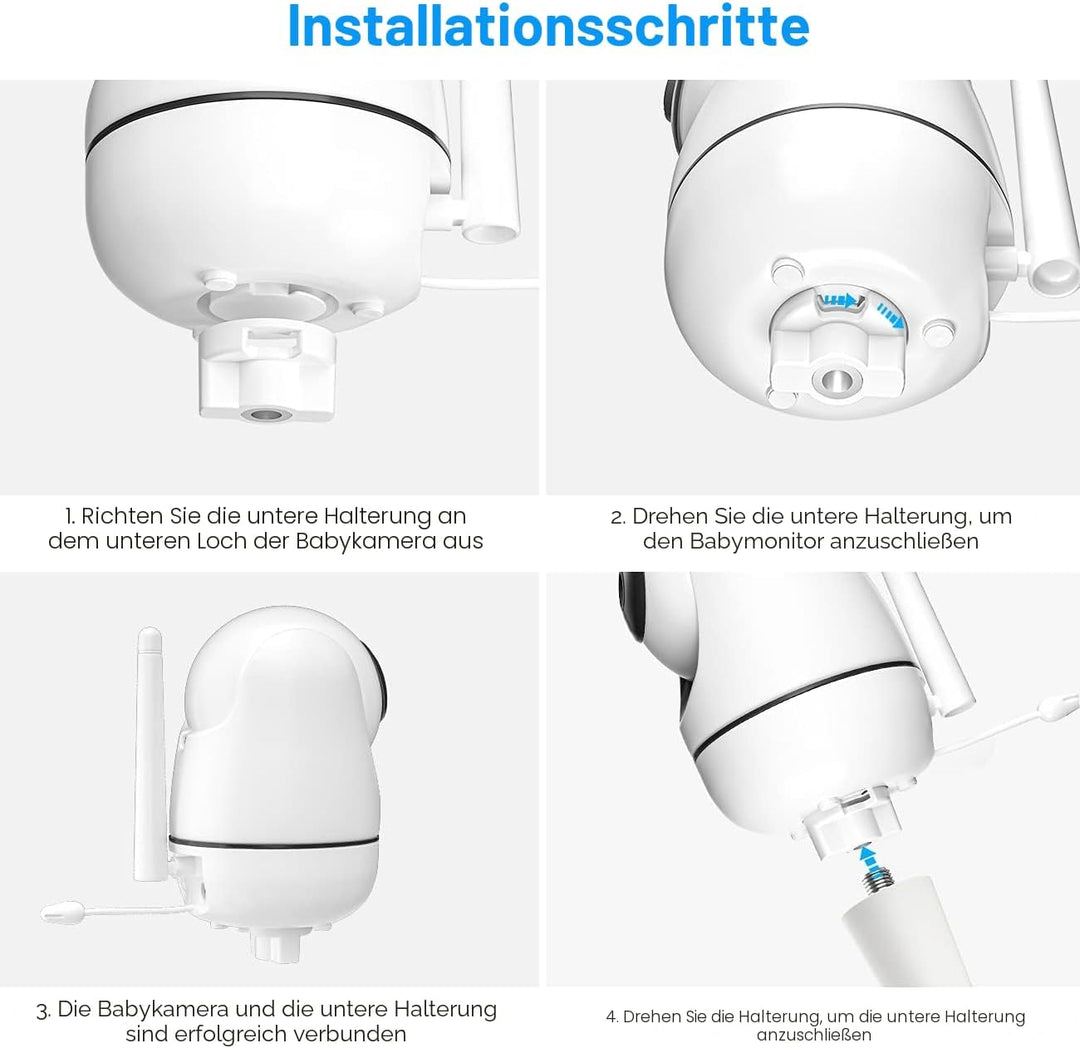 HOLACA Babyphone-Halterung für HelloBaby HB40/ HB65/ HB66/ HB6339/ HB6336/ HB6351/ HB6550 & Blemil B