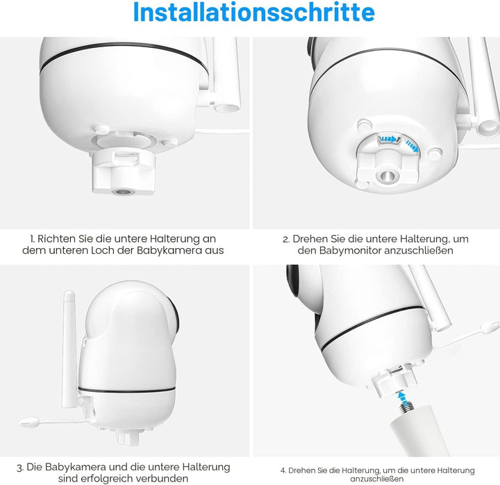 HOLACA Babyphone-Halterung für HelloBaby HB40/ HB65/ HB66/ HB6339/ HB6336/ HB6351/ HB6550 & Blemil B