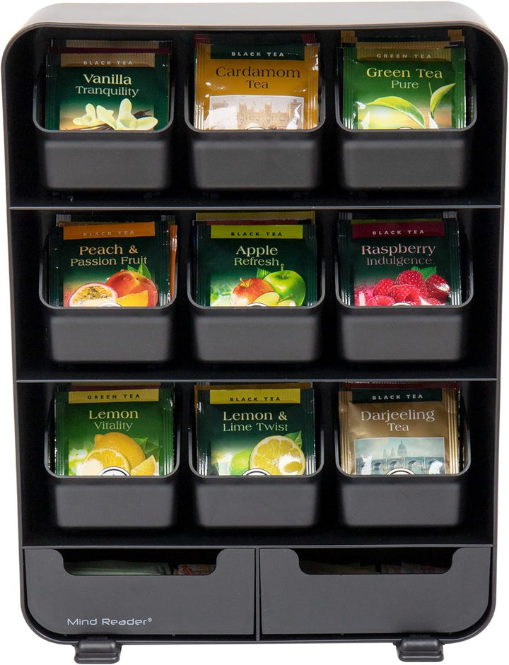 Mind Reader "Baggy" Teebeutel Stand und Organizer 180 Teebeutel 180 Tea Bags - Black, 180 Tea Bags -