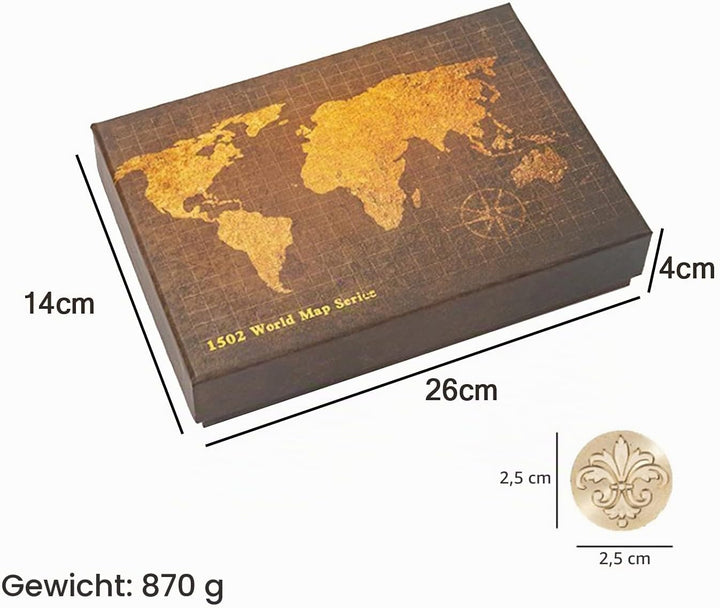 JasCherry Wachs Siegel Stempel Set, Alphabet Initialen Siegel Stempelkopf Kupfer mit 2 Holzgriff, Cl