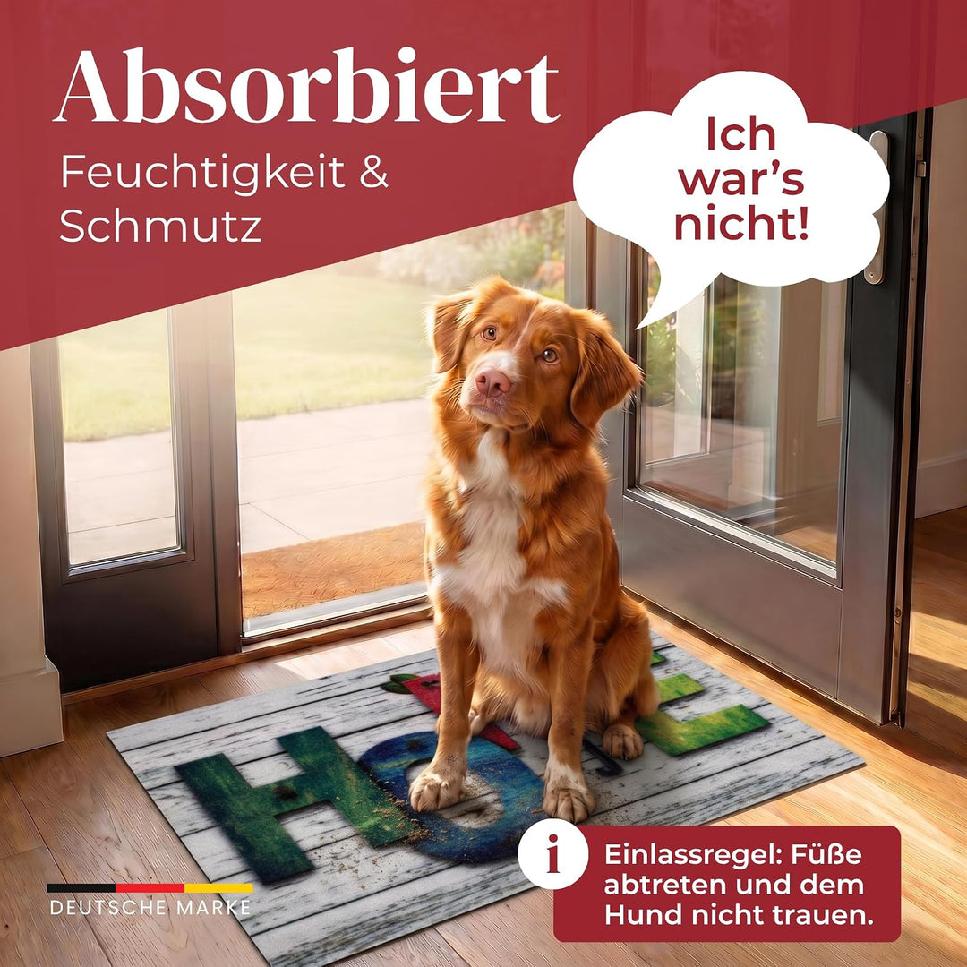 Fussmatte in vielen Schmutzfangmatte ist für Innen- &amp; Aussenbereich geeignet | Fussabtreter saugt si