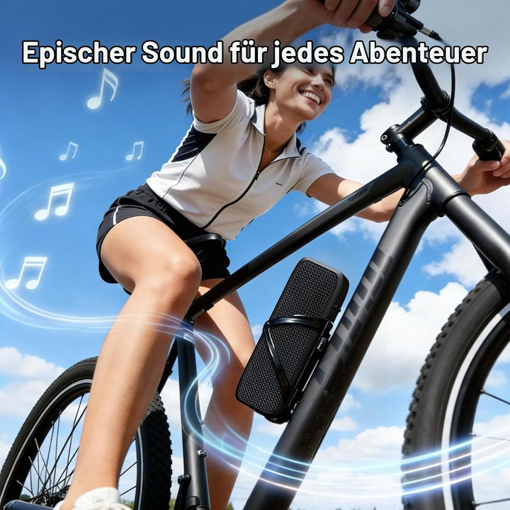 JUOVI kabelloser Tragbarer Bluetooth Lautsprecher, IP68 Wasserdicht, 24 Stunden Spielzeit, Bluetooth