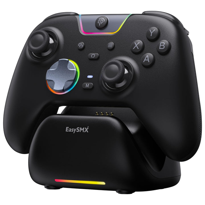 EasySMX X05Pro PC Controller mit Ladestation, 1000mAh, Hall Joysticks, 1000Hz, leise Tasten, 2 Rueck