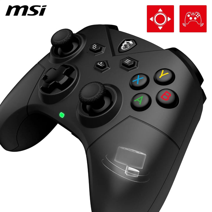 MSI FORCE GC300 WIRELESS PC Gamepad Controller - 2,4 GHz, Bluetooth, USB Typ-C auf A - kabelgebunden