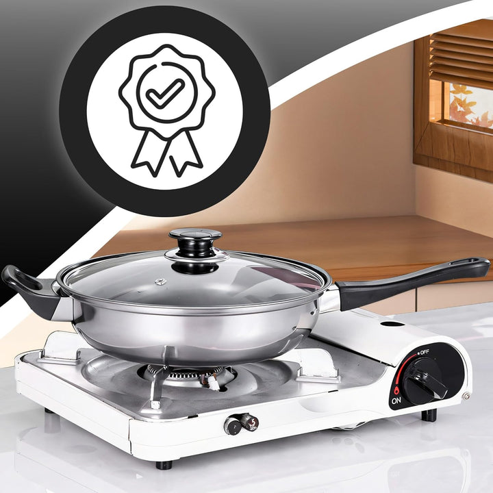 Retoo 11-teilig Topf und Pfannenset Induktion Kochtopf Set mit Glasdeckel, Wasserkocher, Topfset Ede