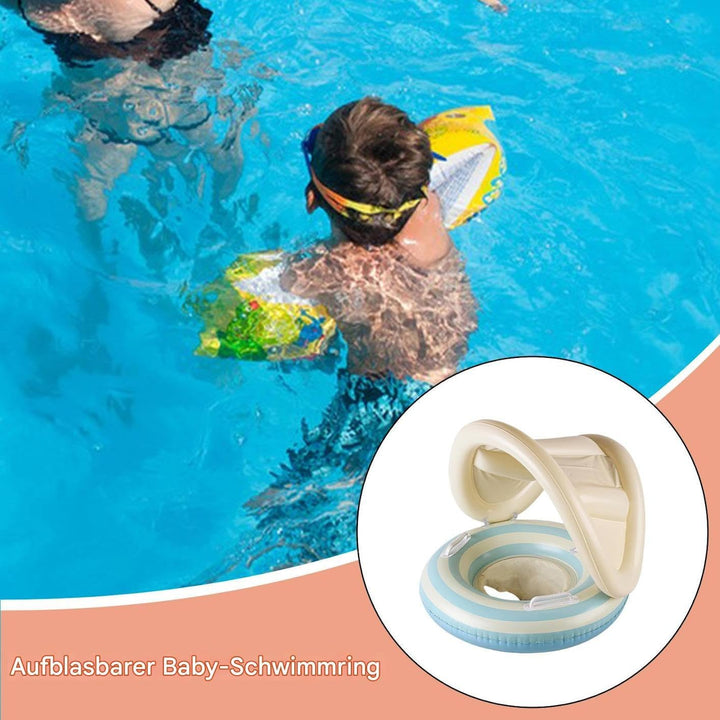 Baby Floaty Chair, Float Ring, Sunshade Canopy Protection, Adjustable Safety Support, Swimming Train