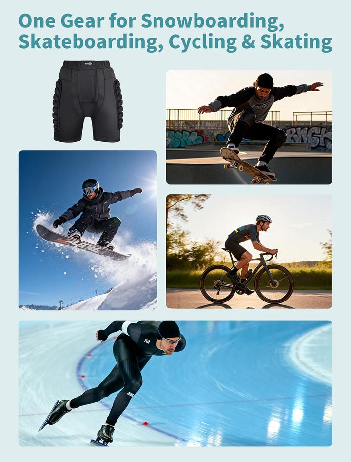 Tentock Schutzhosen Gepolsterte Protektorhosen Schutz Shorts Eva Pad Hip Butt Gepolstert Schutz Gear