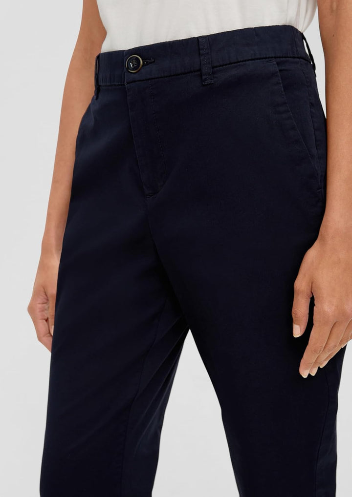 s.Oliver Damen Hose Tapered Leg 38 Blau, 38 Blau