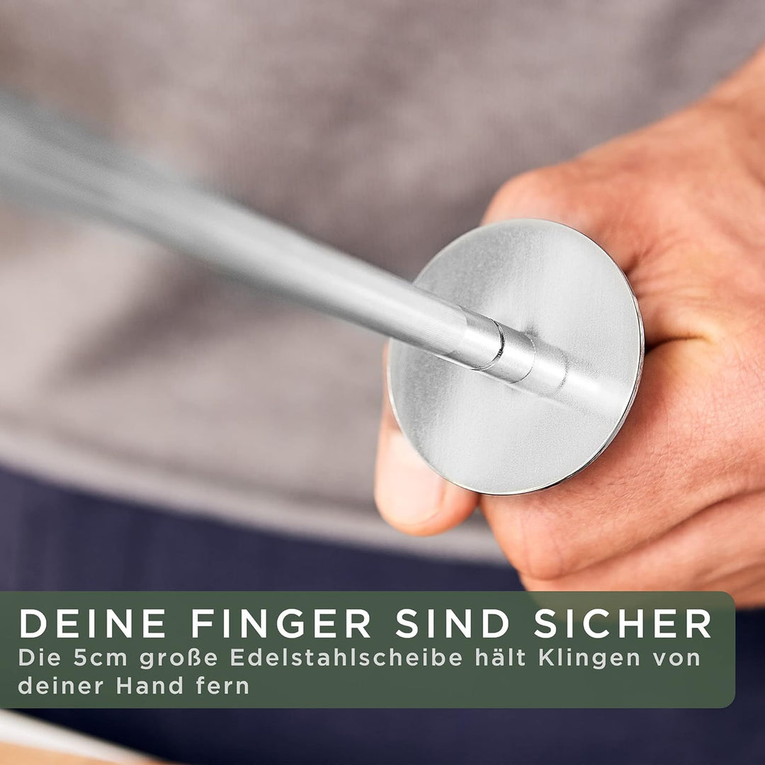 WALDWERK Premium Wetzstahl - Messerschärfer aus gehärtetem Stahl und mit edlem Holzgriff - 100% plas