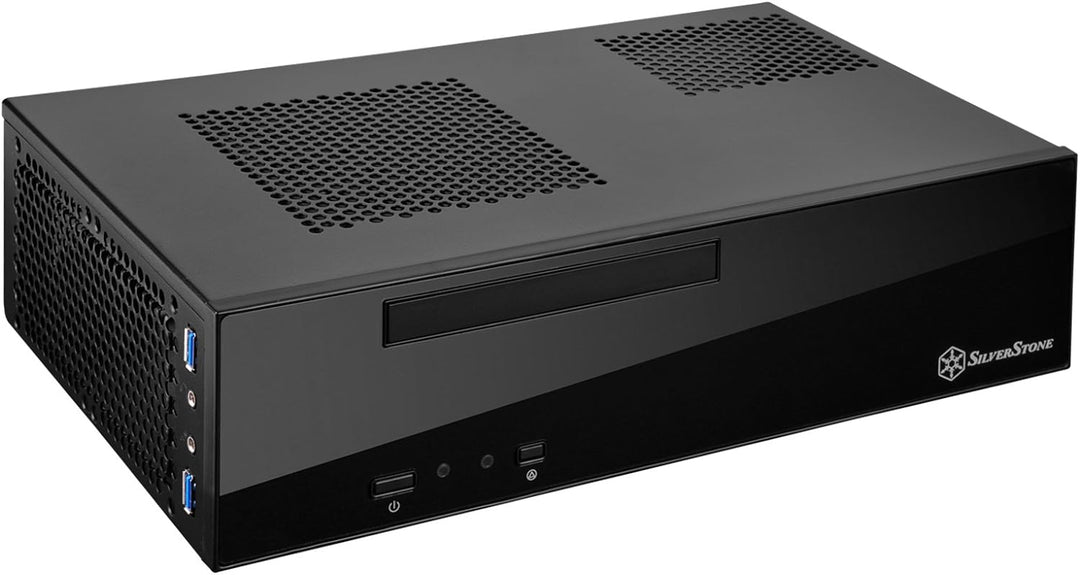 SilverStone SST-ML09B - Milo Mini-ITX kompaktes HTPC Desktop Gehäuse, schwarz, SST-ML09B