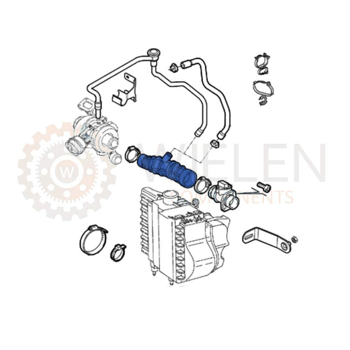 Verbindungsmuffe kompatibel mit Turbine, Alfa Romeo 147 GT 1.9 JTD 46794405