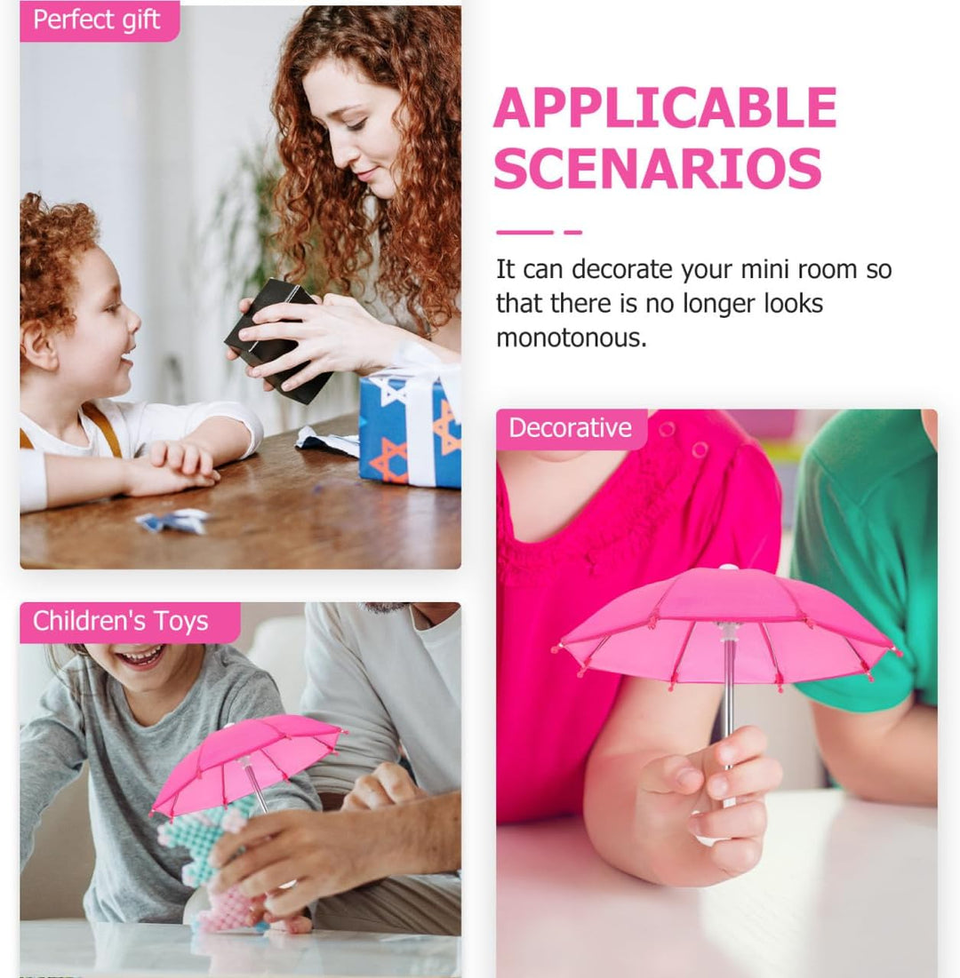 SAFIGLE 5 Mini-Regenschirme Puppenschirme 10.24 Zoll Kleine Sonnenschirme FüR Puppenhaus Dekoration