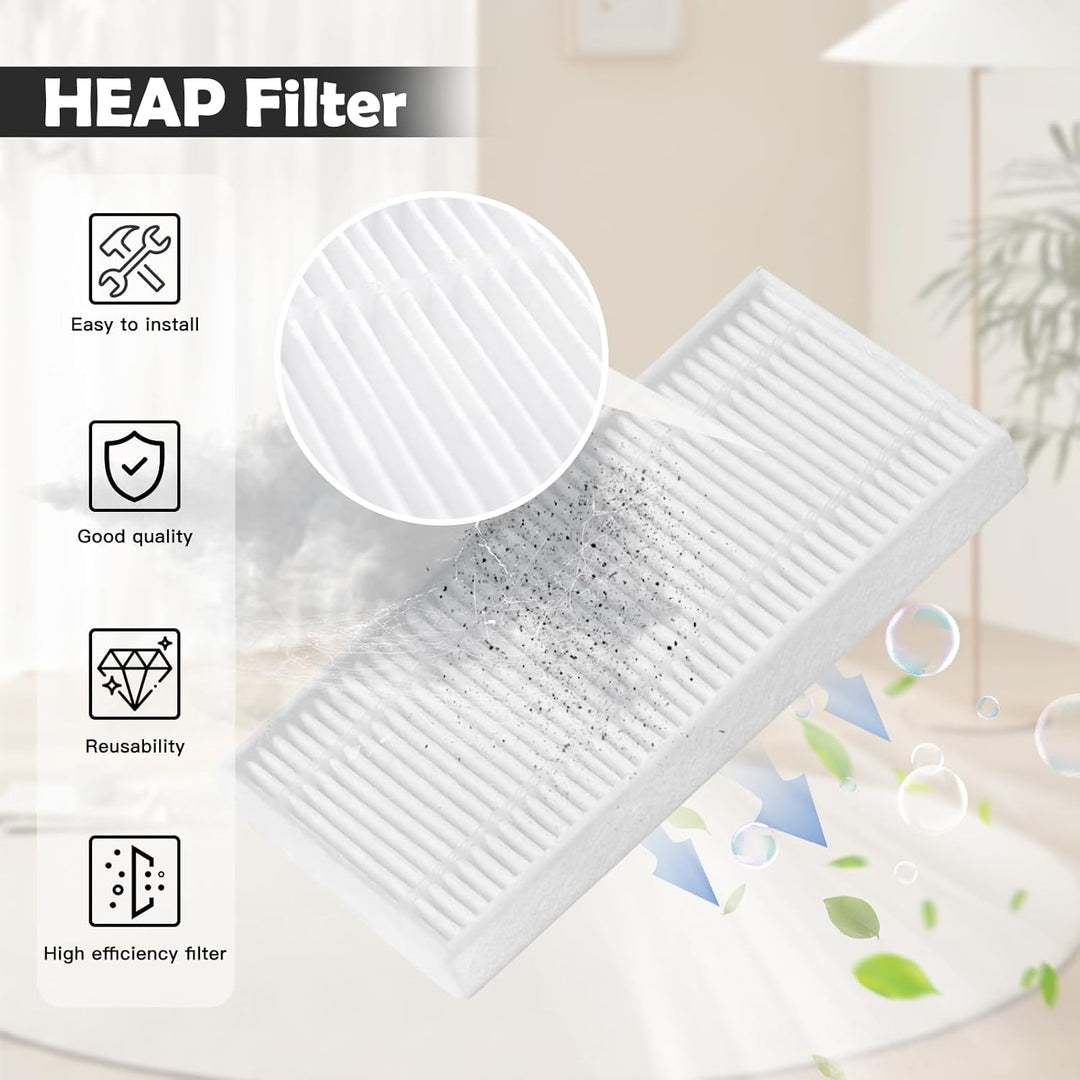 VIEWALL C20 Zubehör für Eufy Omni C20 Staubsauger,1 Hauptbürste, 4 Wischtücher,4 Seitenbürsten,4 HEP