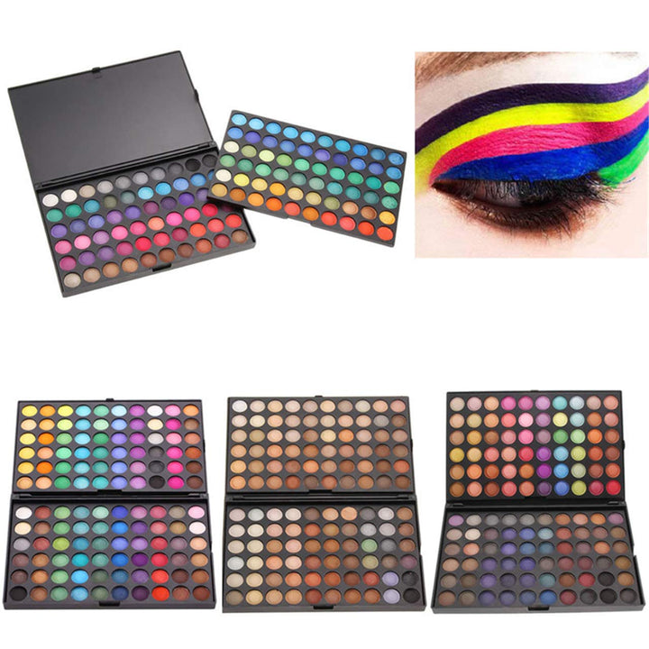 FantasyDay Profi 120 Farben Hochpigmentierte Warme Natürliche Matt Schminke Lidschatten Palette Make