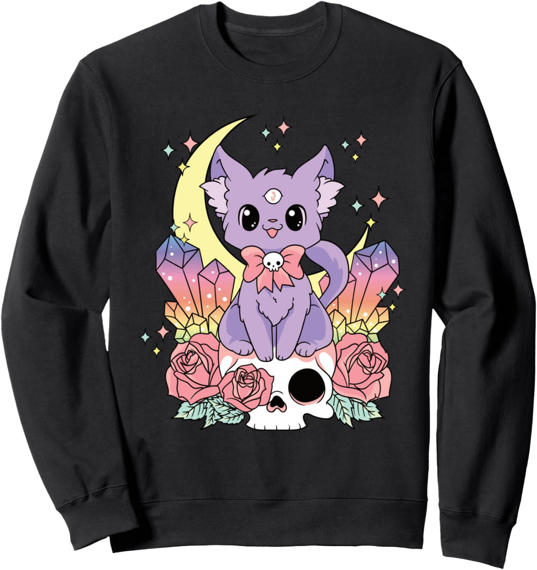 Pastel Goth Cat Girl Sweatshirt