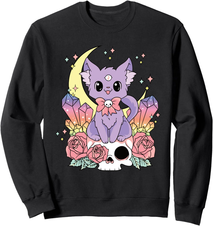 Pastel Goth Cat Girl Sweatshirt