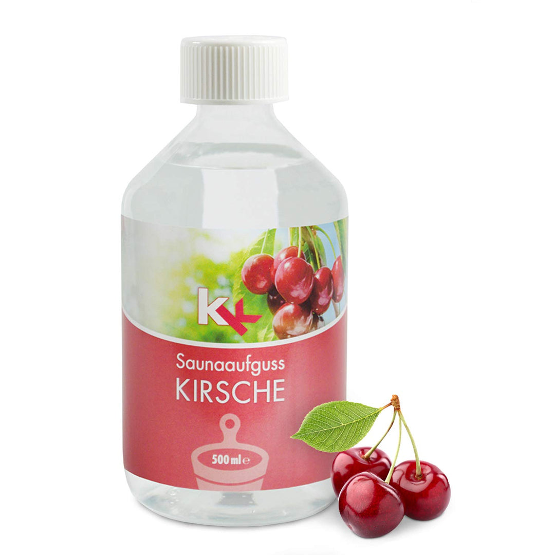 KK Sauna Aufguss Konzentrate PREMIUM - Made in Germany - Duftsorte Kirsche - 500 ml Flasche - Wellne