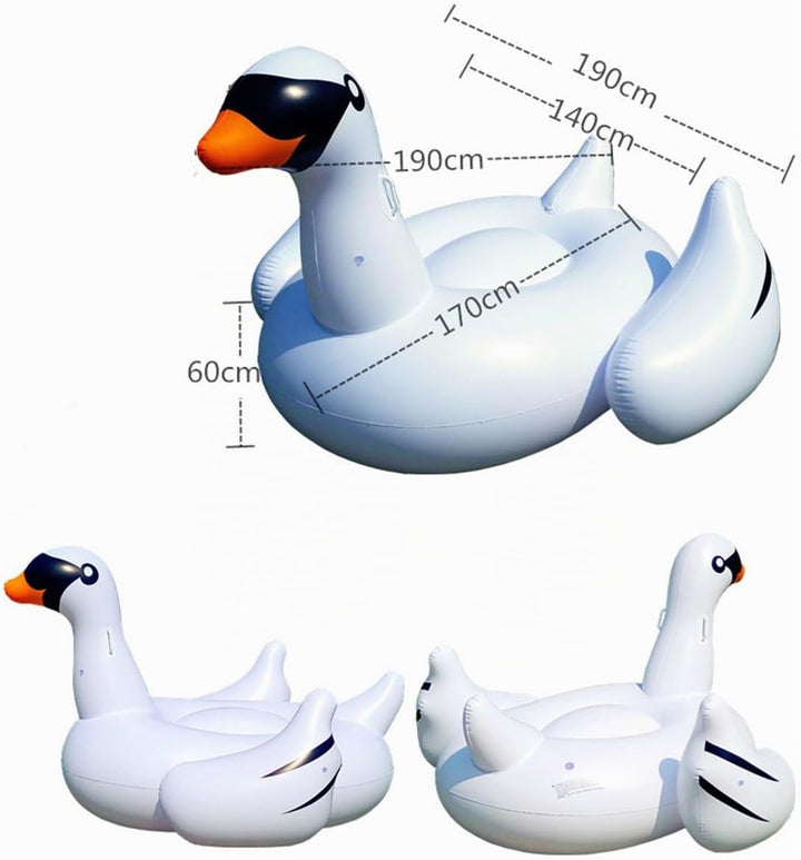 Aufblasbarer riesiger Flacher Mund weisser Schwan Lianshi Rideable Pool Folat Sommer-Spielzeug-Pool