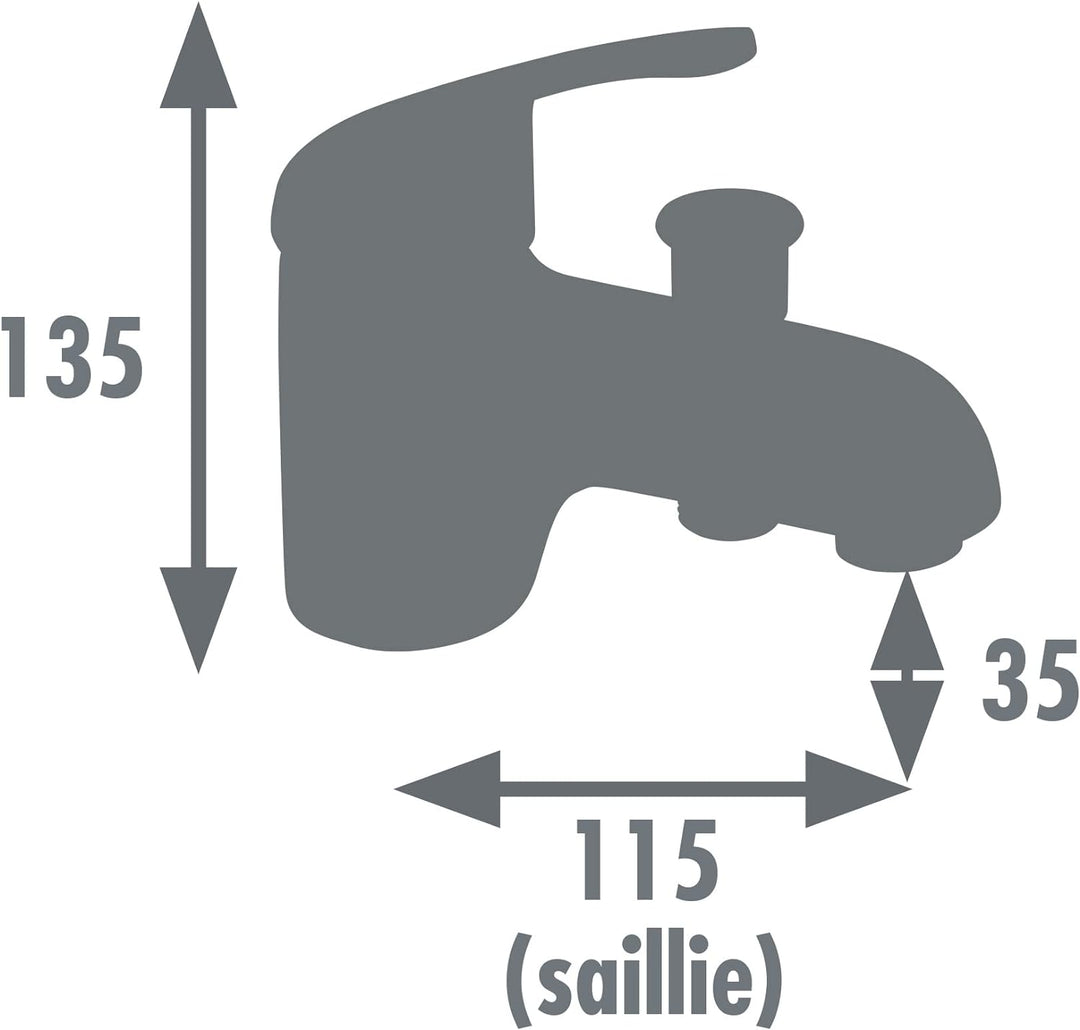 Rousseau 4056452 Einloch Mischbatterie für Badewanne/Dusche Chrom