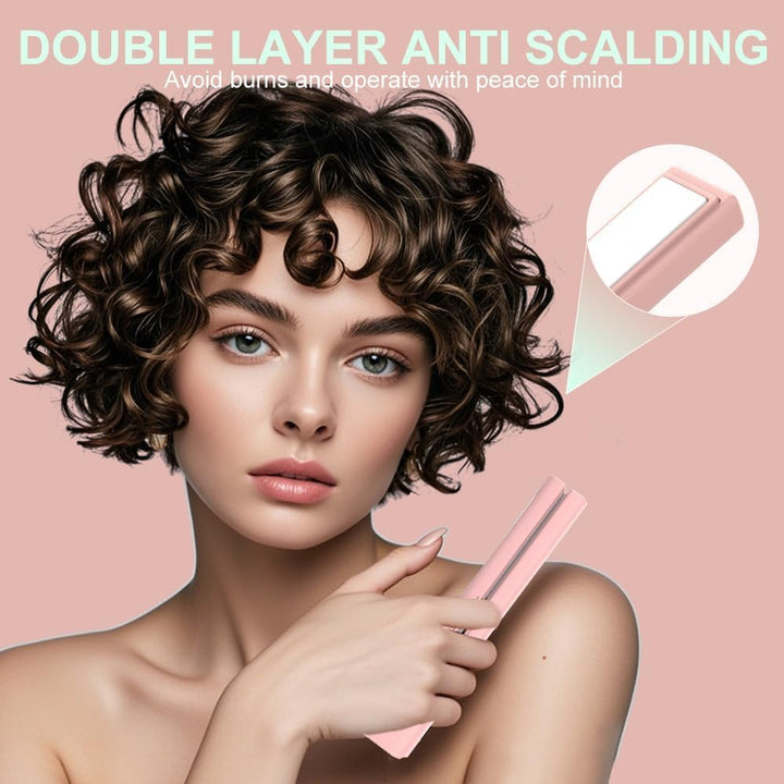 OBEST Mini Glätteisen für kurzes Haar, 2 in 1 Glätteisen Locken und Glätten, 180° Konstante Temperat