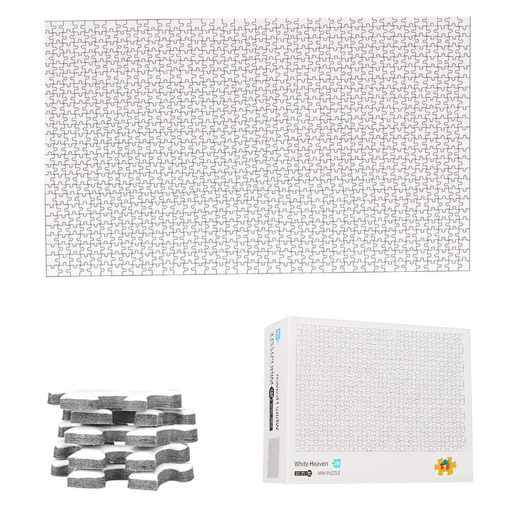 1000 Teile Mini Weiss Puzzle, Blanko Puzzle Zum Selbst Bemalen, 42cm*29.7cm 2mm Schwieriges Rahmen P