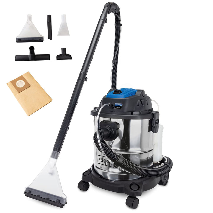 Scheppach Sprüh - und Waschsauger SprayVac20 | 5in1 Funktionen: Trocken & Nasssaugen, Sprühen, Ausbl