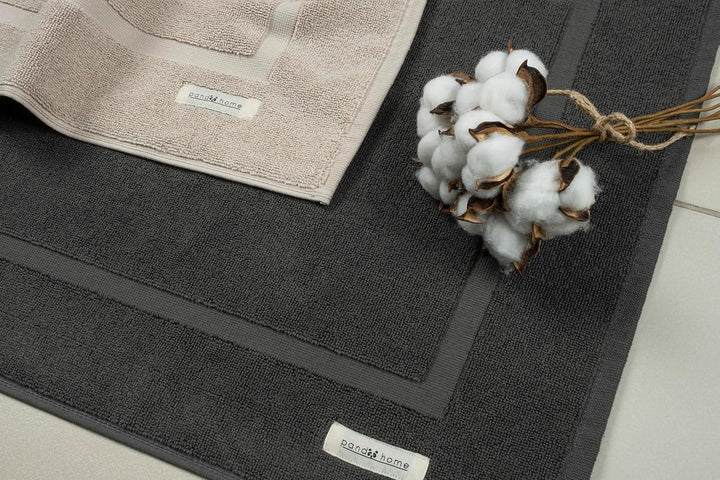 PandaHome Badvorleger Set aus Baumwolle - 2 Stück Badematte - 100% Baumwolle, Duschvorleger Duschmat