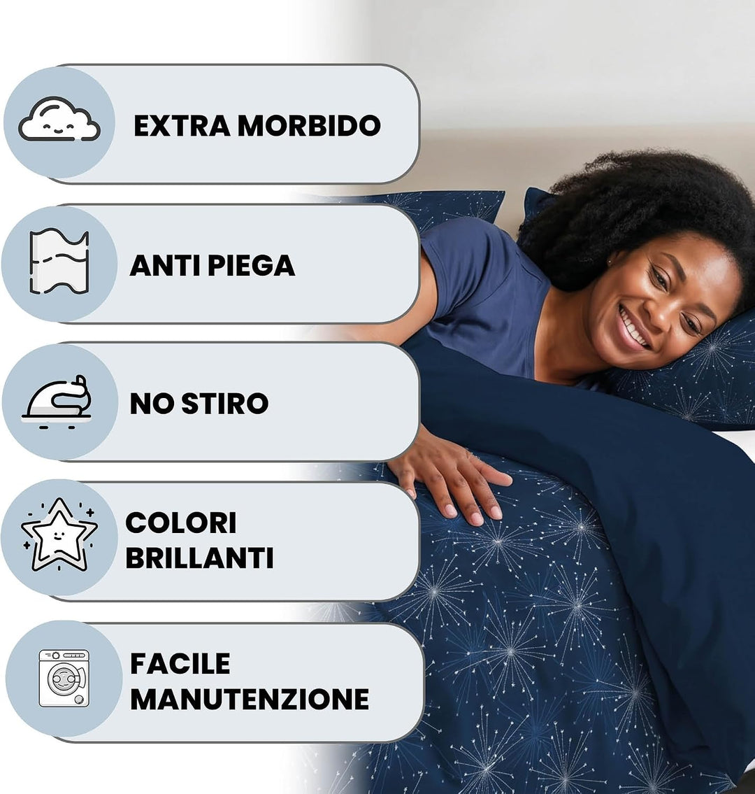 Italian Bed Linen MB Home Italy Fashion Bettbezug Set, Fireworks, Doppelbett, Fireworks