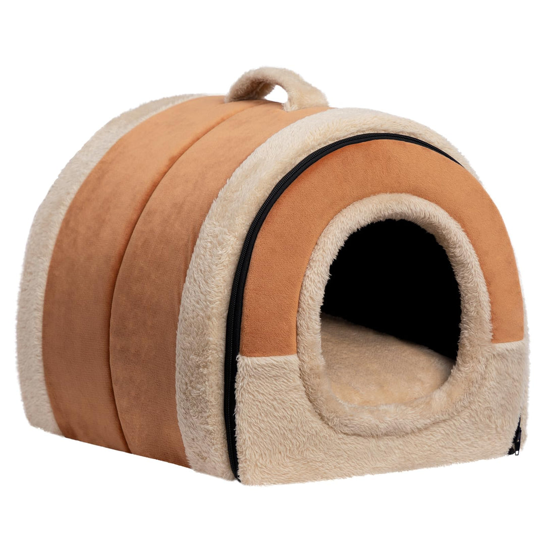 Hollypet Katzenbett Kleines Hundebett, 2-in-1 Faltbare Haustierbett für Katzen &amp; Kleine Hunde, Warme