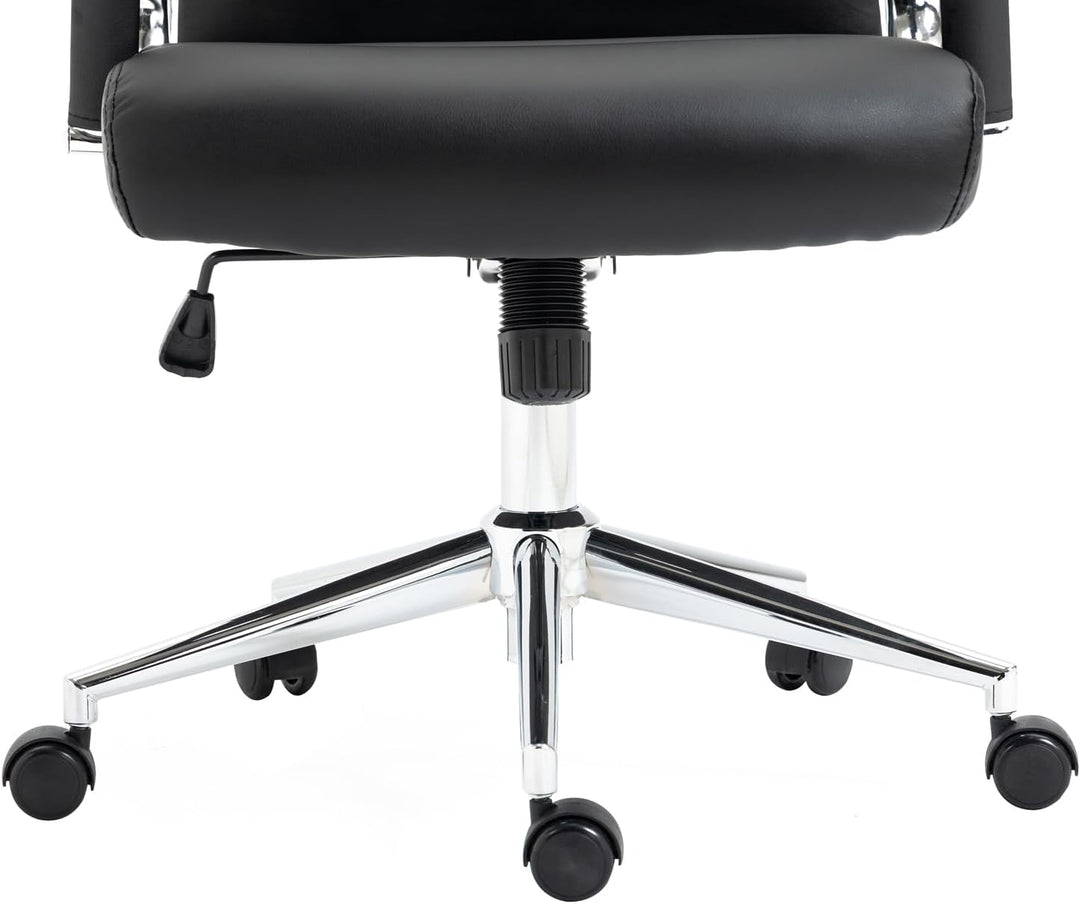 SVITA Office Comfort Bürostuhl Schreibtischstuhl Drehstuhl Chefsessel Kunstleder Schwarz Schwarz Kun