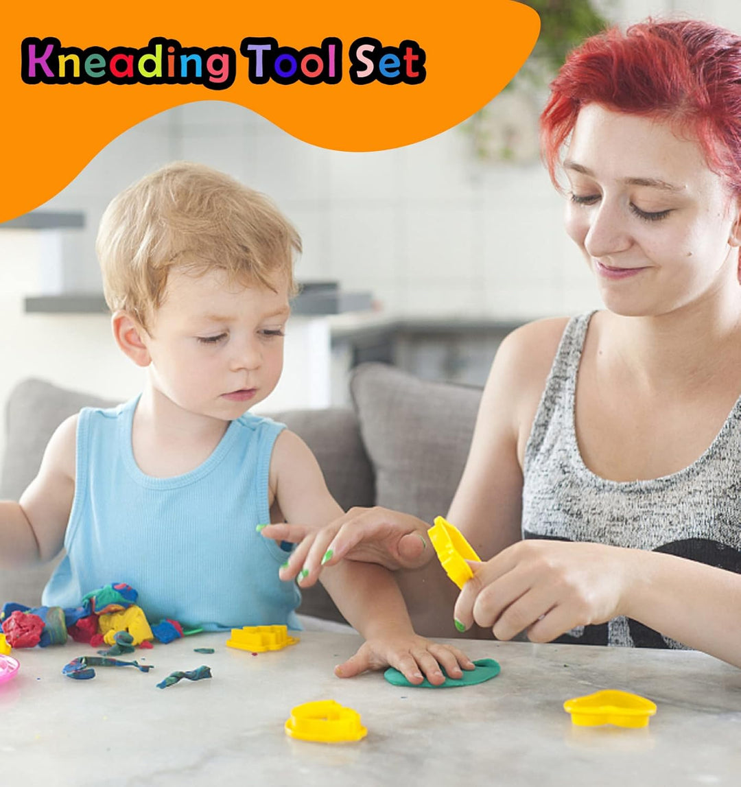 Knete Zubehör Set,29 Stück Teig Plastilin Werkzeugset für Kinder, Einschliessen Teig Plastilin Werkz