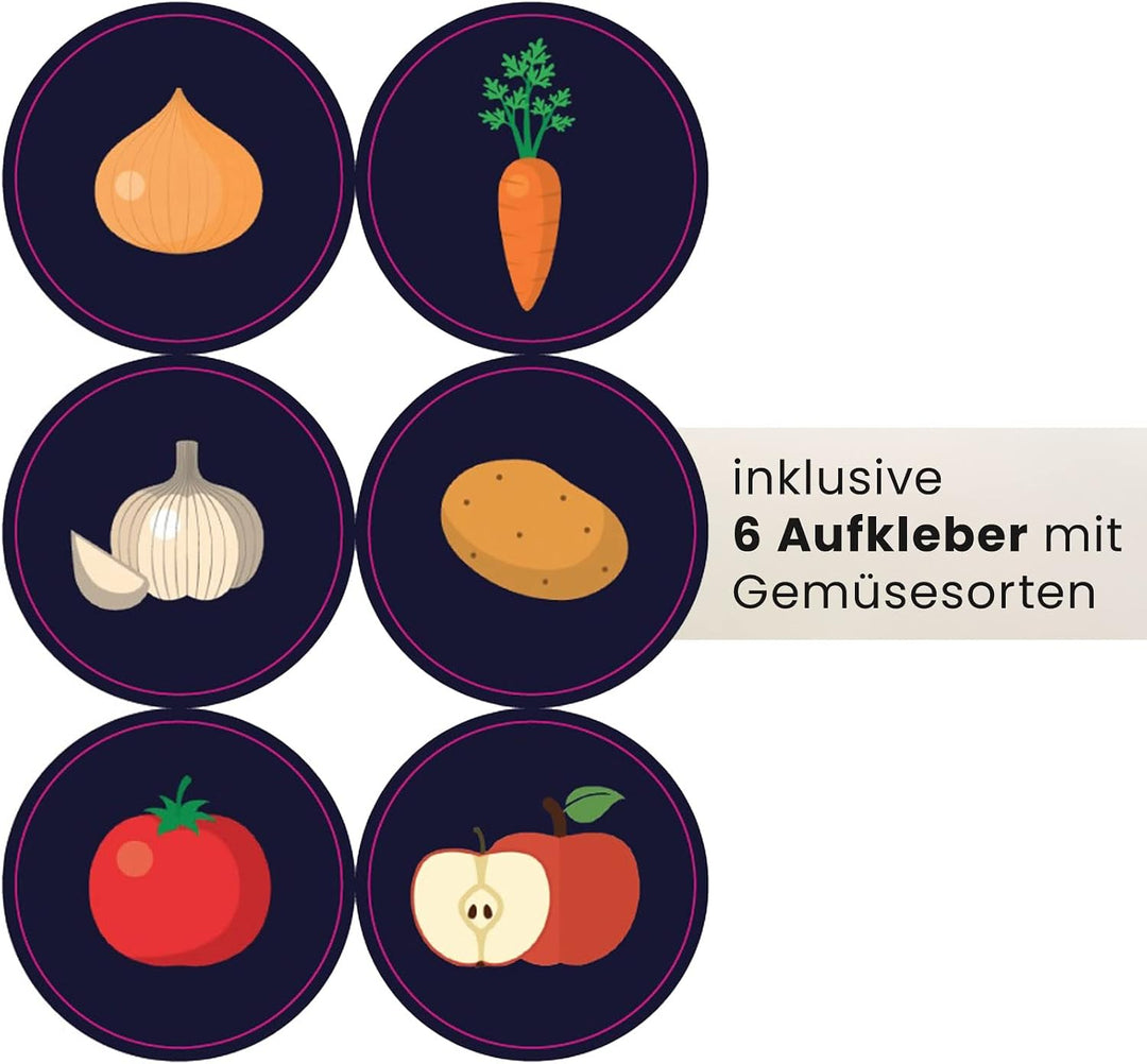 ARTECSIS Kartoffel Aufbewahrungsbox weiss 2er Set I Gemüsebox Kartoffelbox mit Deckel für ca. 4 kg K