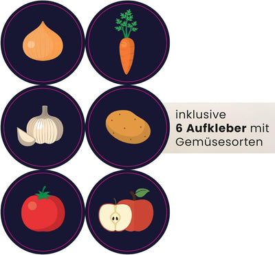 ARTECSIS Kartoffel Aufbewahrungsbox weiss 2er Set I Gemüsebox Kartoffelbox mit Deckel für ca. 4 kg K