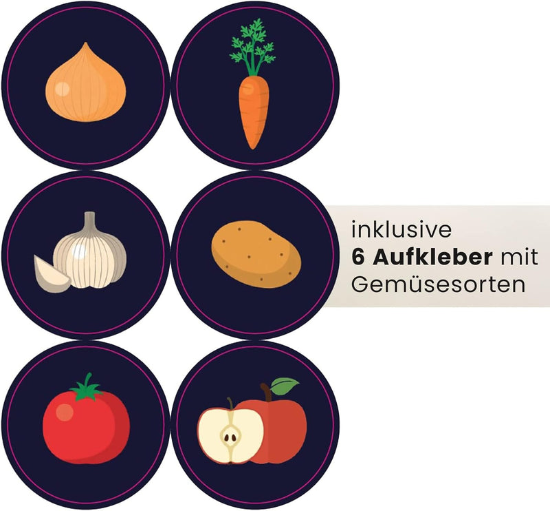 ARTECSIS Kartoffel Aufbewahrungsbox weiss 2er Set I Gemüsebox Kartoffelbox mit Deckel für ca. 4 kg K