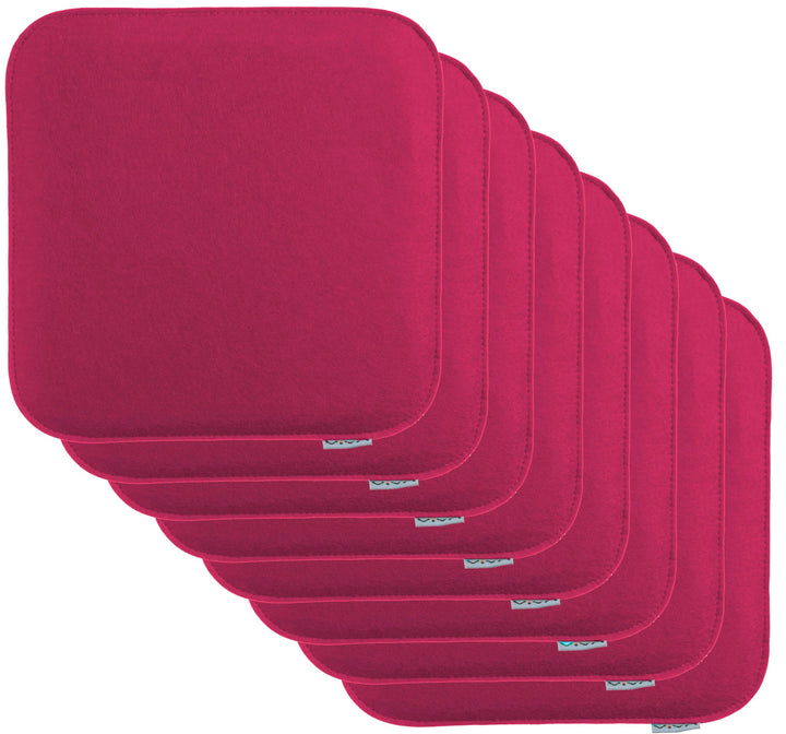 Brandsseller 8er Set Sitzkissen aus Filz 35x35x2 cm – Robuste Stuhlauflagen für innen und aussen, ec