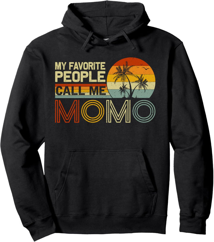 Meine Lieblingsmenschen nennen mich Momo Vintage Retro Funny Momo Pullover Hoodie