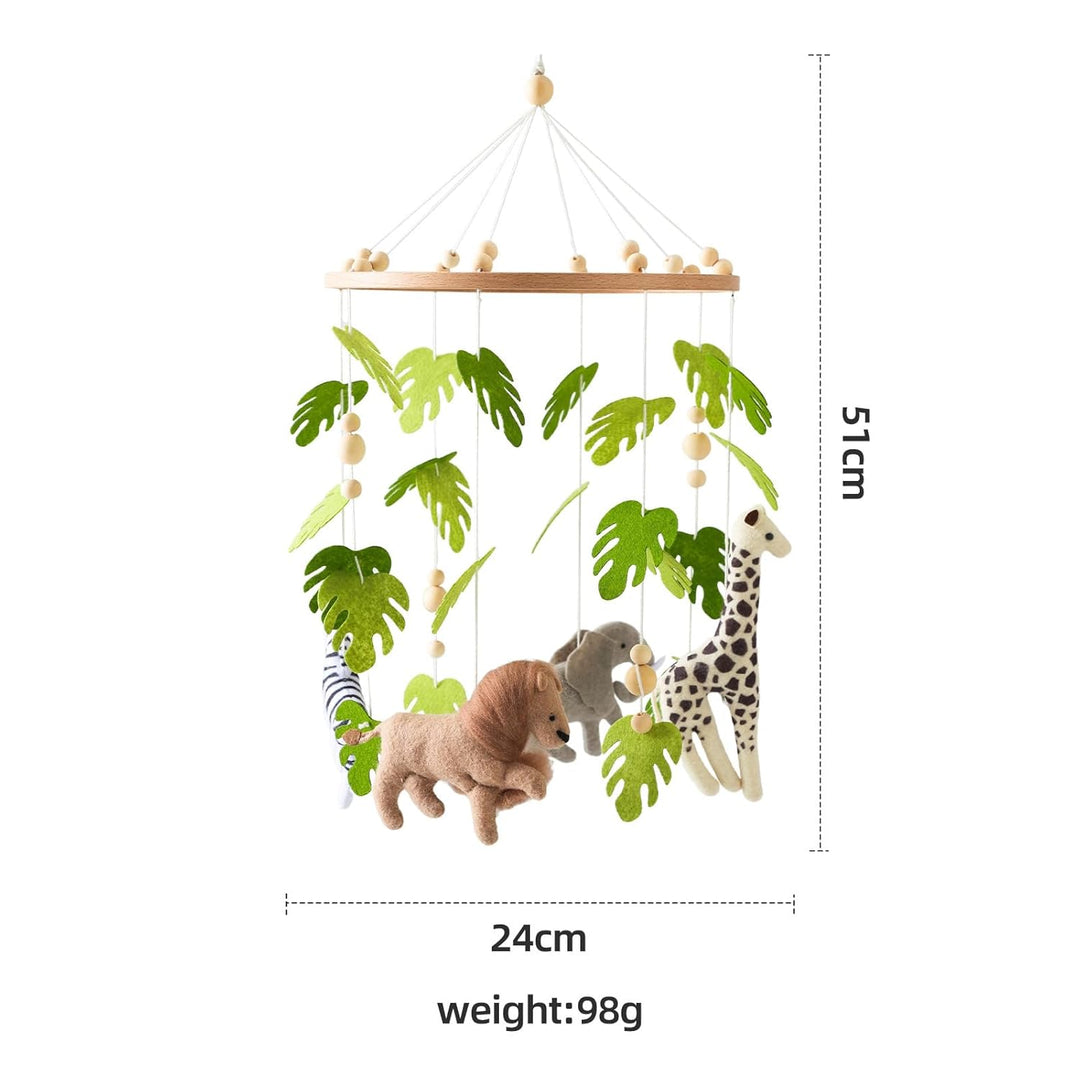 Mobile Baby Kinderbett Bettglocke, Grünes Blatt Wald Tiere Mobile Baby Windspiele, Hängende Mobile W